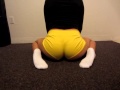 White girl twerk booty flex practice 2